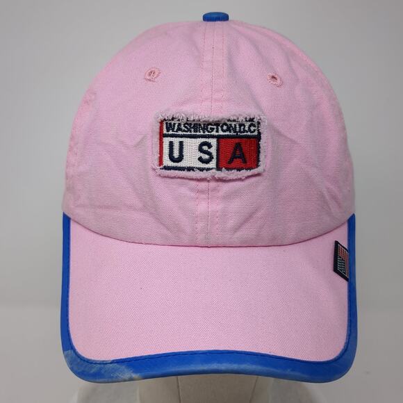 Washington USA Slideback Baseball Cap Pink One Size Adjustable Embroidered - Picture 2 of 9